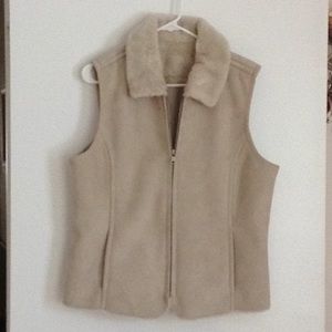 Suede Jacket w/ Fur Collar